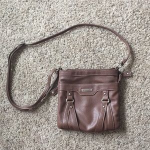 Brown leather crossbody